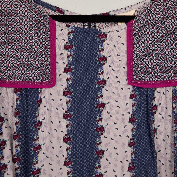 Matilda Jane A Quick Getaway floral tunic top-L - Picture 2 of 5